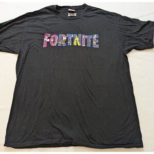 Fortnite Graphic T Shirt Black Official Epic Games Logo Tee L / XL